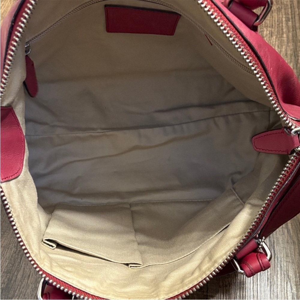 Coach Molly Red Leather Satchel Crossbody Bag Tassel 2012 - Picture 6 of 11